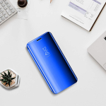 Luksuslik, &otilde;hukese ja selge vaatega nutikas peegli&uuml;mbris, magnetiline klapitav telefonikaas Huawei Samsung Xiaomi jaoks Huawei P30 Pro sinine