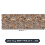 Telliskleebised 3D isekleepuvad t&ouml;&ouml;stuslikus stiilis dekoratiivsed seinakleebised PVC tapeedikleebis 40cm x 300cm