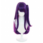 Hoshino Ai Cosplay Parukas Oshi No Ko Cosplay 80 cm Pikk Tume Lilla Roosa Kuumakindel S&uuml;nteetiline Juuksed Anime Parukad + Parukakate One Size