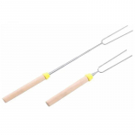 K&ouml;&ouml;k Majapidamine Roostevaba Teras Grill Varras Grillimiseks Hot Dog Kahvel Pikendatav R&ouml;stimisvahend Teleskoopiline BBQ Kahvel Tarvikud 1Pcs Random Color