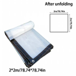 Veekindel pol&uuml;et&uuml;leenkile present &ouml;&ouml;silmustega v&auml;listingimustes kasutamiseks 2*2m