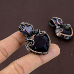 Amethyst Handmade Copper Wire Wrap Gift Jewelry Pendant 1.97 l6z89