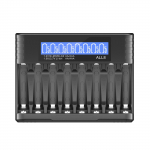 8 pesa laadija akule NI-MH NI-CD 1,2 V, liitiumioonakule AA/AAA 1,5 V/3,7 V