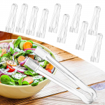 10Pcs Ice Tongs Clear Multifunction Portable Easy to Grip Serving Utensils Bread Clip for Appetizers