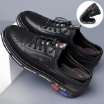 Ehtne nahk meeste kingad elastse paelaga meeste tossud l&uuml;hikesed pehme tallaga meeste vabaajajalatsid kerged jooksutossud tennisejalatsid 50 38