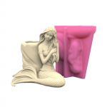 Praktilised Mermani lillepotid Tugevad silikoonvormid tsementkrohvist k&auml;sit&ouml;&ouml;tarbed aia- ja sisekujunduseks