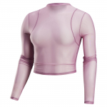 Nike Dri-Fit Zenvy &Uuml;hev&auml;rviline Kiiresti Kuivav Kerge Pikkade Varrukatega T-s&auml;rk Naistele Topid Hall Lilla Punane FV7916-523 M