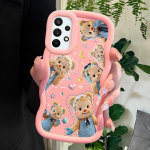 V&auml;rvitud mustriga Big Wave Edge pehmest silikoonmaterjalist Macaron telefoni&uuml;mbris, p&otilde;rutuskindel kaitsev kummist korpus Samsung Xiaomi Poco Redmi jaoks Redmi Note 9 roosa