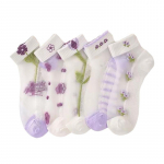 Soojad keskmise pikkusega sokid naistele, talvised pikad sokid, trendikad sokid lastele, vabaaja spordi l&uuml;hikesed sokid naistele One Size lilla