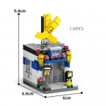 Minipood Turg T&auml;navavaate komplektid Mudel ehitusplokid Hamburger Restoran Jaepood Loominguline arhitektuur S&otilde;ber T&uuml;druk Linn