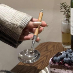 Roostevabast terasest &uuml;mmargune lusikas v&otilde;rk punane kuldne &otilde;htus&ouml;&ouml;k pika varrega segamine magustoidu lusikad k&ouml;&ouml;gitarvikute jaoks Vidinad 1PCS