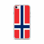 Coque pour iPhone - PIXELFORMA - iPhone 7 - Drapeau de la Norv&egrave;ge - Silikoonist supp - Design l&eacute;ger