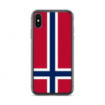 Coque iPhone &ndash; Norvege &ndash; Drapeau &ndash; Souple &ndash; Mitmev&auml;rviline &ndash; &Uuml;hilduv iPhone X
