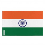 India lipp &ndash; 160 x 240 cm &ndash; Vastupidav pol&uuml;ester &ndash; 2 metallist aasa &ndash; Sise-/v&auml;listingimustes kasutamiseks &ndash; Pixelforma puhas