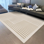 Kaasaegne minimalistlik geomeetriline p&otilde;randamatt neutraalsetes toonides elutuppa v&otilde;i magamistuppa 180 x 220cm