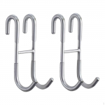 2 Hooks Over The Door, Holder for Towels And Coat Rack in Entrance Area