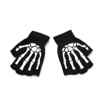 Halloweeni stiilis kindad helendav &otilde;udus pealuu luuskelett poolkindad uudsed unisex kindad talvesoojemad kindad