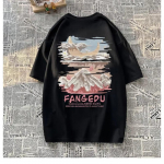 Suvemood Heavyweight Retro Meeste Inglise Kirjad 100% Puuvillane Prinditud &Uuml;markaelus Kvaliteetne Casual Fitness Street T-s&auml;rk M must