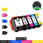 5 x E202XL(BBCMY) Cartouche de compatibilit&eacute; pour Epson Expression premium xp-6000/6005