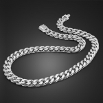10 mm Kuuba piitskett Meeste kaelakee Paks roodiumiga kaetud kuld Hip-hop punk trendikas meeste kaelakett Ehted 45CM