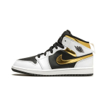 Air Jordan 1 Mid PS Valge Kuld Laste Tossud Mitmev&auml;rviline Must 640734-190 35