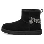 UGG Classic Mini Kahekihilised Nahast Soojad Libisemiskindlad Moodsad Ketiga L&uuml;hikesed Lumisaapad Naiste Lumisaapad Must 1123668-BLK 37