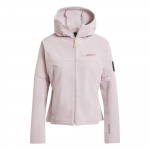 Adidas X Terrex X National Geographic FW24 Pehme kesta kapuutsiga &uuml;hev&auml;rviline vabaaja pikkade varrukatega jakk Naiste jakid Lilla Roosa IX5630 XL