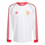 Adidas Originals Manchester SS25 United 91 V&otilde;&otilde;rsilss&auml;rk Mugav Moodne Mitmek&uuml;lgne Pikkade Varrukatega Jalgpallis&auml;rk Meeste s&auml;rk Valge Punane JF0375 XL
