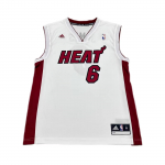 Adidas X NBA koost&ouml;&ouml; Miami Heat James Mood Mugav Pehme Nahas&otilde;bralik Korvpallivorm Unisex vorm Valge 7818A-331-AEB1382 XL