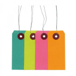 Etiquettes de couleur avec fil m&eacute;tallique mitmev&auml;rviline