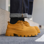 Moodsad Meeste Kingad Suur Pea Paks Tald Vabaaja Derby Kingad Retro K&otilde;rge Kvaliteet Mood Mugavus Mitmek&uuml;lgne Mees Nahast Kingad Zapatos Hombre 41 orange