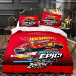 Monster Truck Hot Wheel 3D Prinditud Tekikott Padjap&uuml;&uuml;r Voodipesu Komplekt &Uuml;heinimese T&auml;is Suuruses K&uuml;ljepealne Kuninglik Suurus Magamistoa Kaunistuseks 01 70x133cm 2pcs