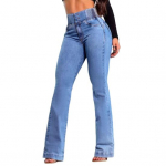 Naiste laienevad venivad teksad k&otilde;rge v&ouml;&ouml;kohaga kellukesekujulised p&uuml;ksid, laiad jalad, k&otilde;hu kontrollivad teksap&uuml;ksid M