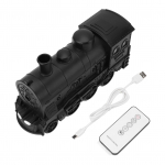 Eeterliku &otilde;li difuusor niisutaja Praktiline rongi kuju Aroomiteraapia difuusor Udu niisutaja V&auml;rvilised LED-tuled kontorisse must