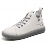 Maogu Kevad-s&uuml;gis vabaajajalatsid Naiste k&otilde;rge &uuml;laosaga vulkaniseeritud kinga platvormiga saapad mugavad 2024 uued naiste nahast tossud 40 35 beež