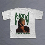 R&auml;ppar Frank Retro Graafiline T-s&auml;rk Meeste Hip Hop Ookeani Album Riietus T-s&auml;rgid Y2k Unisex Blond Mood &Uuml;lisuur Puuvillane T-s&auml;rk 4XL