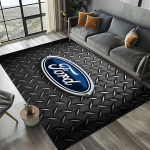 3D F-Ford Mustang v&otilde;idus&otilde;iduauto mootorratta vaip elutuppa, magamistuppa, kodu diivani kaunistamiseks, lasteala vaip libisemiskindel p&otilde;randamatt 70x100cm( 27x39in )