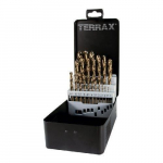 Terrax A215215 Spiraalpuuride komplekt Kobalt 25 tk Terasest karp (Import Saksamaa)