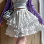 Seelik Naiste Suvine Uus L&uuml;hike Seelik Ebakorrap&auml;rane Tutu Seelik K&otilde;rge V&ouml;&ouml;koht A-l&otilde;ikeline L&uuml;hike Seelik XL valge