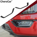 2xCar Front Fog Light Lamp Eyebrow Cover Trim Fit for Ford F150 21+ Carbon fiber