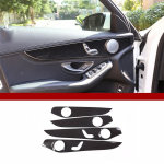 Mercedes-Benz C-klassi GLC W205 C180 2015- jaoks ABS-s&uuml;sinikkiust auto siseukse dekoratsioonipaneeli katte liistud Tarvikud B-Carbon Fiber