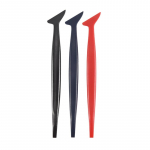 Car Wrapping Flexible Micro- Squeegee Curved Slot Tint Tool Set 3 In 1 With Different Hardness For talling Vehicle Wraps And Red blue black