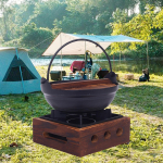 1-2 inimest Jaapani Sukiyaki hautamispott Telkimine Puljongraudne puljongipott Rippuv pikniku n&otilde;ude jaoks Pot 18cm Base 16x6cm