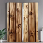 2 tk Maal&auml;hedase puidus&uuml;&uuml;tr&uuml;kiga kardinat sobivad magamistoa elutoa k&ouml;&ouml;gi kaunistuseks kodu kaunistuseks akna kaunistuseks 100*130 HOOK 1pcs brown
