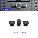 3 tk Auto Esipaneeli Raadio CD-m&auml;ngija Nupp Edasi Tagasi V&auml;lja L&uuml;liti Kate Kork Benz W204 X204 W166 W212 W207 W218 W156 W117 jaoks Model A Black