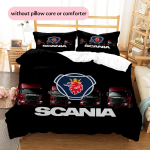 Scania logo Muster Voodipesu Kodukaunistus S&uuml;nnip&auml;evakingitus (1 * tekikott + 2 * padjap&uuml;&uuml;ri, ilma s&uuml;damikuta) 135x200cm white