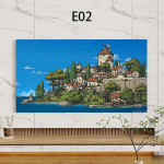 150x90cm Kangas TV tolmut&otilde;kkekate Maalitud Maastikuga Kodune LCD-monitori Kate Tolmukaitse P&auml;ikesekaitse TV Tolmut&otilde;kkekangas 47 48 inch