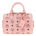 MCM Ella Kirjamustriga Bostoni kott &Otilde;lakott Naiste K&auml;ekotid Roosa MWBFAEA03PZ001 Basic Set (Bag+Dust Bag)