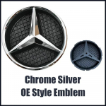 OE stiilis esiv&otilde;re kroomitud t&auml;he embleemi ja h&otilde;bedase m&auml;rgiga, sobib Mercedes Benz ML-klassile W166 2012-2015 ML250 ML350 ML400 ML500 ML550