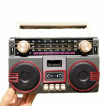Retro P&auml;ikeseraadio FM AM SW Kaasaskantav Vastuv&otilde;tja Bluetooth 5.3 K&otilde;lar MP3 Muusikapleier Toetab USB TF Kaarti Type-C Laadimine punane